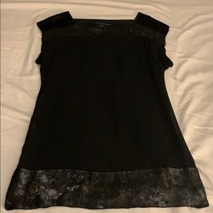 French connection sequin black dress